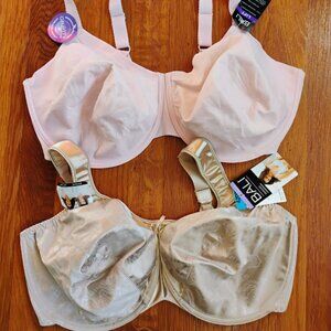 Bali Womens Beauty Lift Uplifting Support Underwire Bra 42DDD - Lot of 2 - NWT